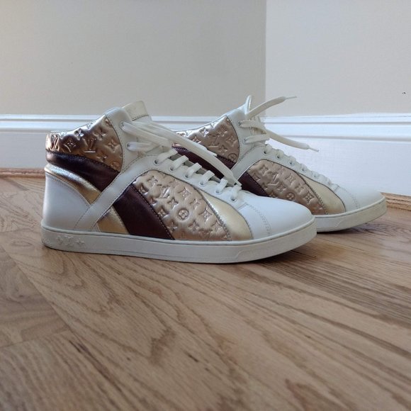 Louis Vuitton Shoes - SOLD! LV Stellar High-top Leather Sneakers
